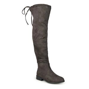 Journee Collection Womens Round Toe Block Heel Zip-up Boots Shoes